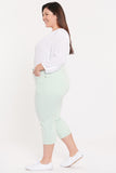 NYDJ Marilyn Straight Crop Jeans In Plus Size With Cuffs - Desert Dew