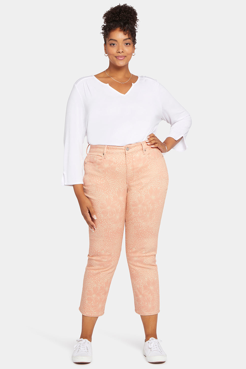 NYDJ Marilyn Straight Ankle Jeans In Plus Size - Mirage Leopard