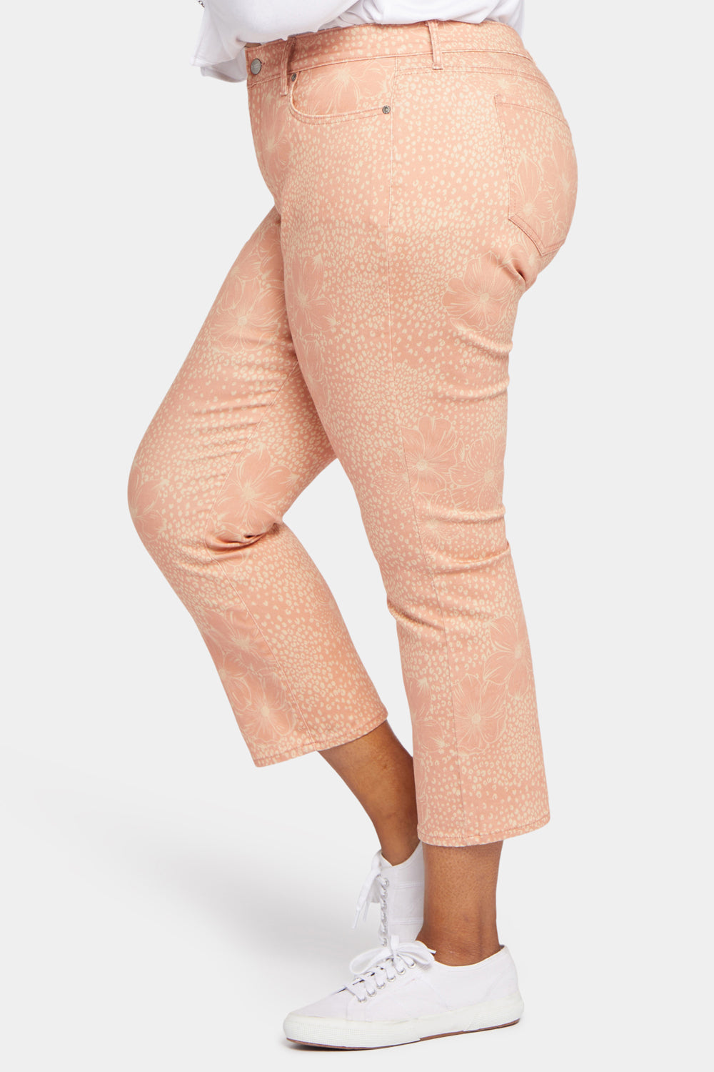 NYDJ Marilyn Straight Ankle Jeans In Plus Size - Mirage Leopard