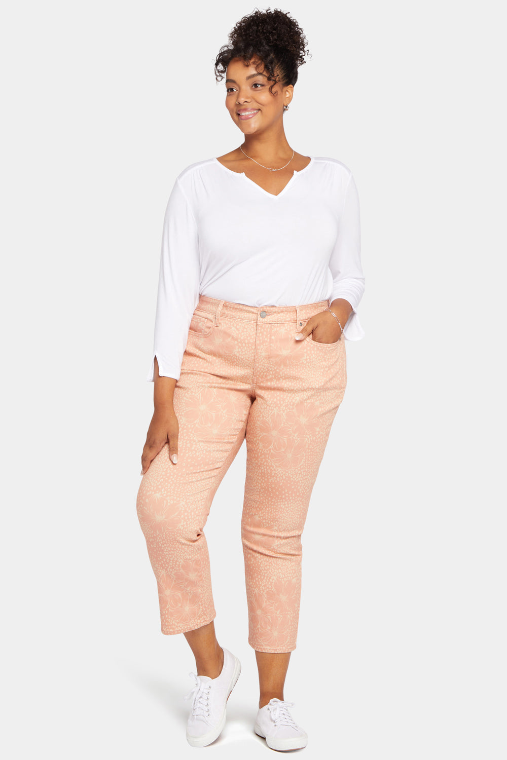 NYDJ Marilyn Straight Ankle Jeans In Plus Size - Mirage Leopard