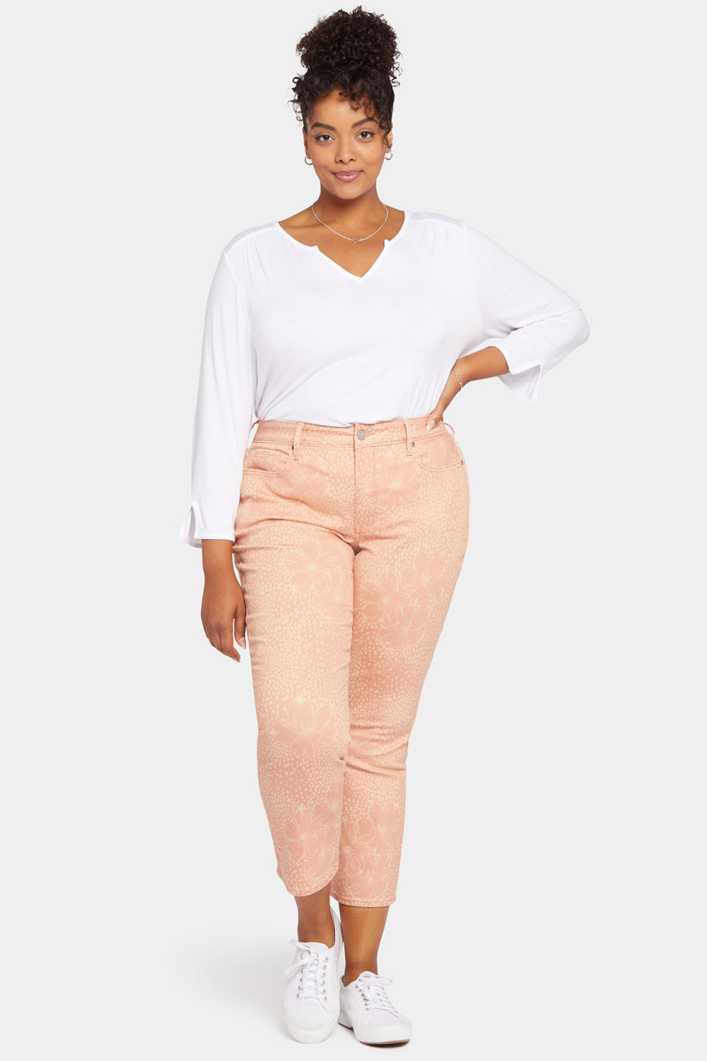 NYDJ Marilyn Straight Ankle Jeans In Plus Size - Mirage Leopard