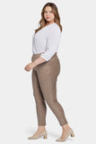 NYDJ Basic Legging Pants In Plus Size In Stretch Faux Suede - Saddlewood