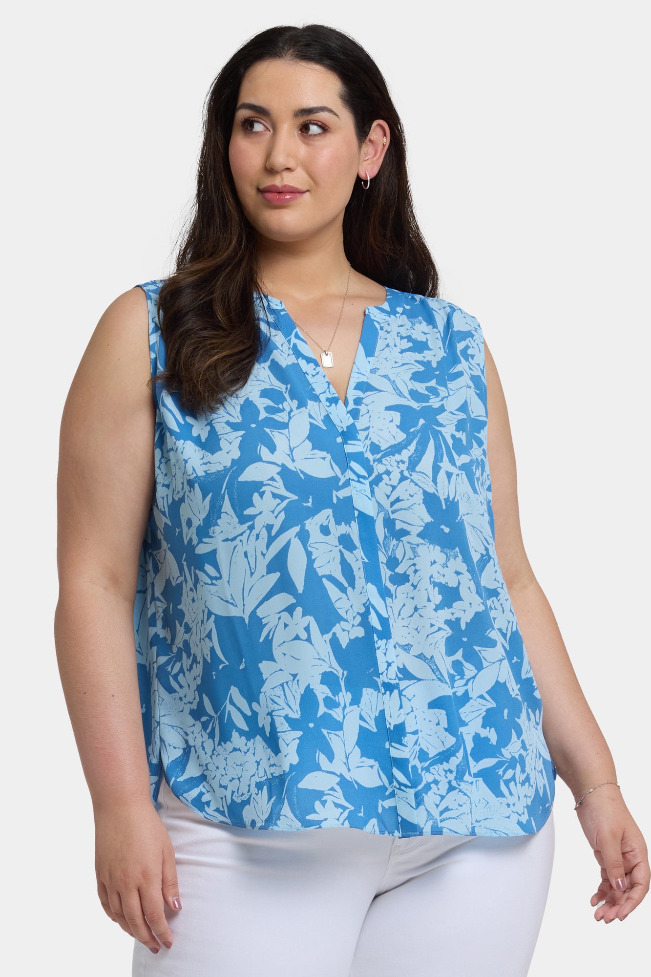 NYDJ Sleeveless Pintuck Blouse In Plus Size - Bellavista
