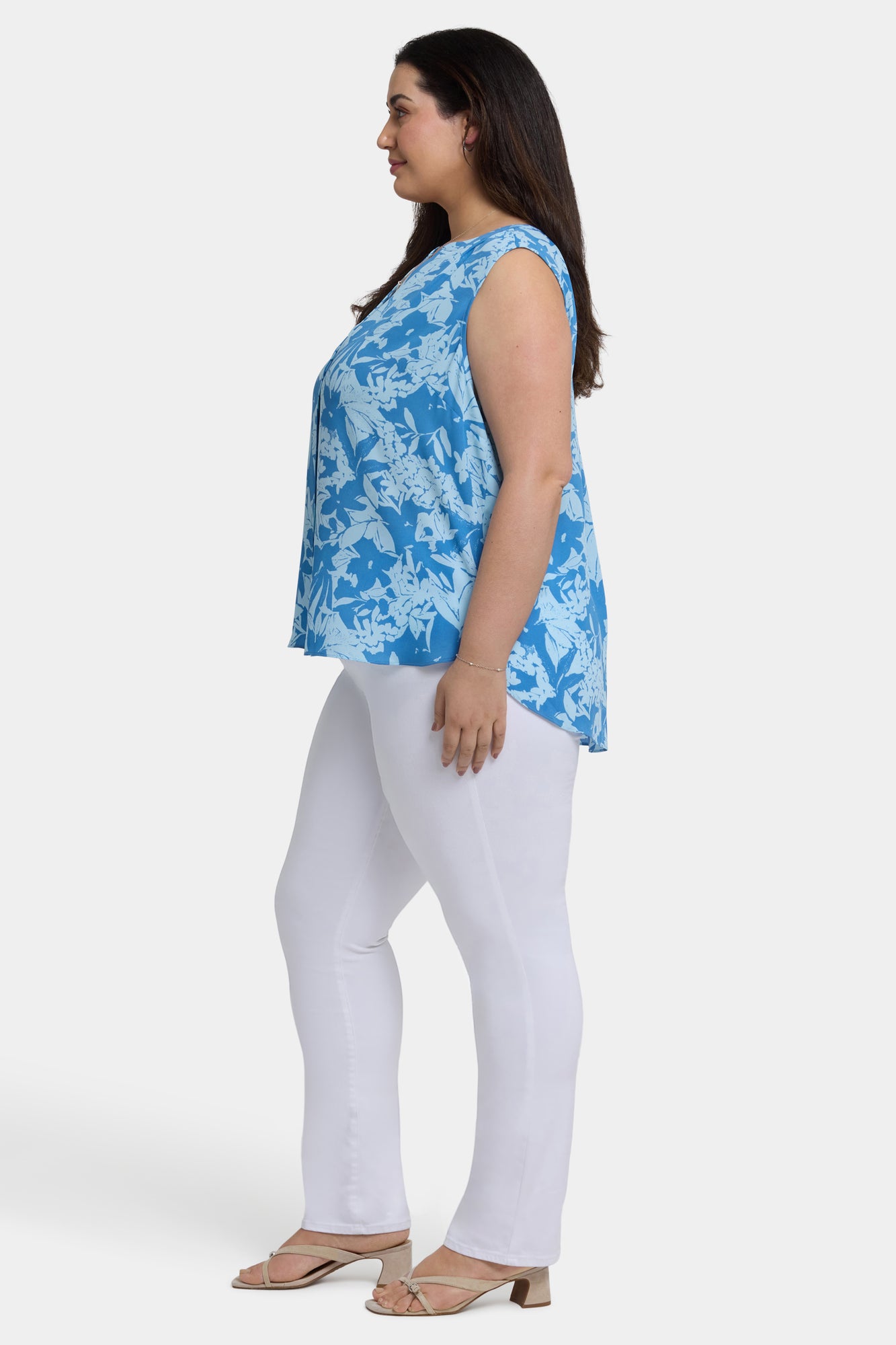 NYDJ Sleeveless Pintuck Blouse In Plus Size - Bellavista
