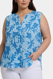 NYDJ Sleeveless Pintuck Blouse In Plus Size - Bellavista