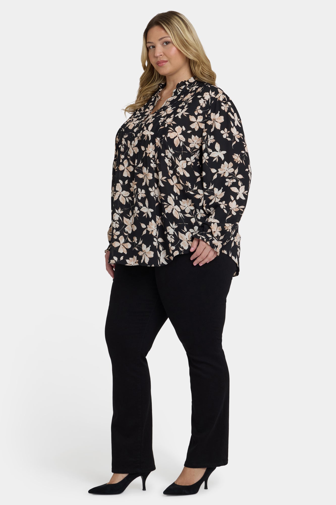 NYDJ Pleated Front Tunic In Plus Size - Claudette