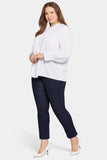 NYDJ Pleated Peasant Blouse In Plus Size - Optic White