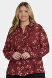 NYDJ Tuxedo Blouse In Plus Size - Bienvenue