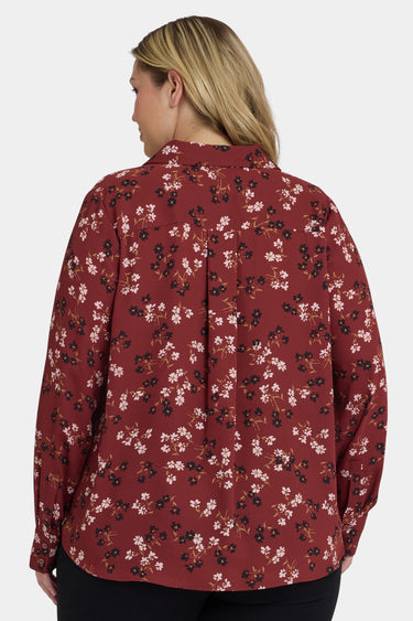 NYDJ Tuxedo Blouse In Plus Size - Bienvenue