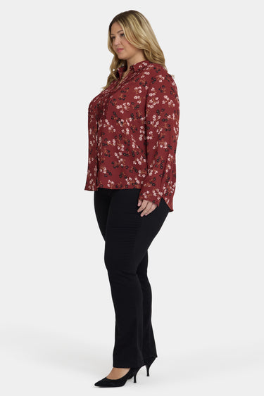 NYDJ Tuxedo Blouse In Plus Size - Bienvenue
