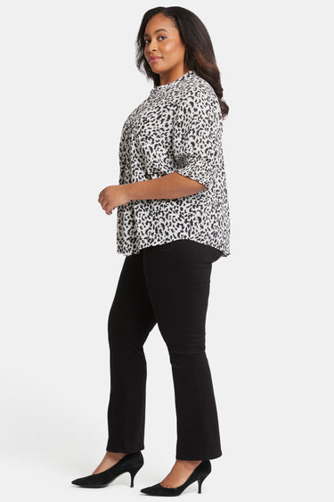 NYDJ Pleated Peasant Blouse In Plus Size - Gato