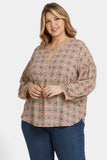 NYDJ Paulina Peasant Blouse In Plus Size - Georgios Geo