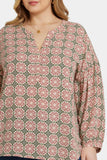 NYDJ Paulina Peasant Blouse In Plus Size - Georgios Geo