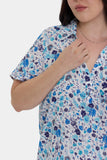 NYDJ Becky Short Sleeved Blouse In Plus Size - Jimena Garden