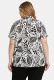 NYDJ Becky Short Sleeved Blouse In Plus Size  - Gerania