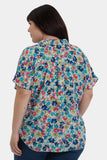NYDJ Becky Short Sleeved Blouse In Plus Size - Cala Gracio