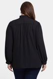 NYDJ Hannah Blouse In Plus Size - Black