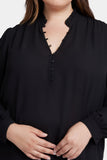 NYDJ Hannah Blouse In Plus Size - Black