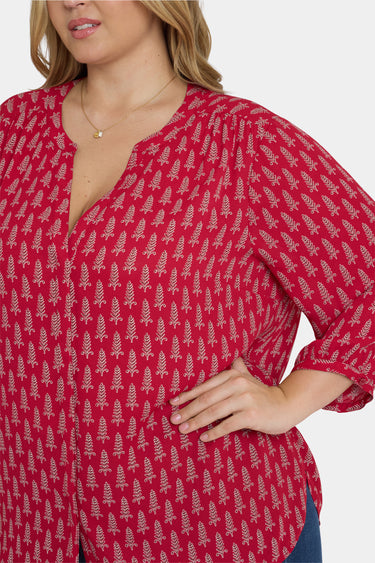 NYDJ Pintuck Blouse In Plus Size - Jacqueline