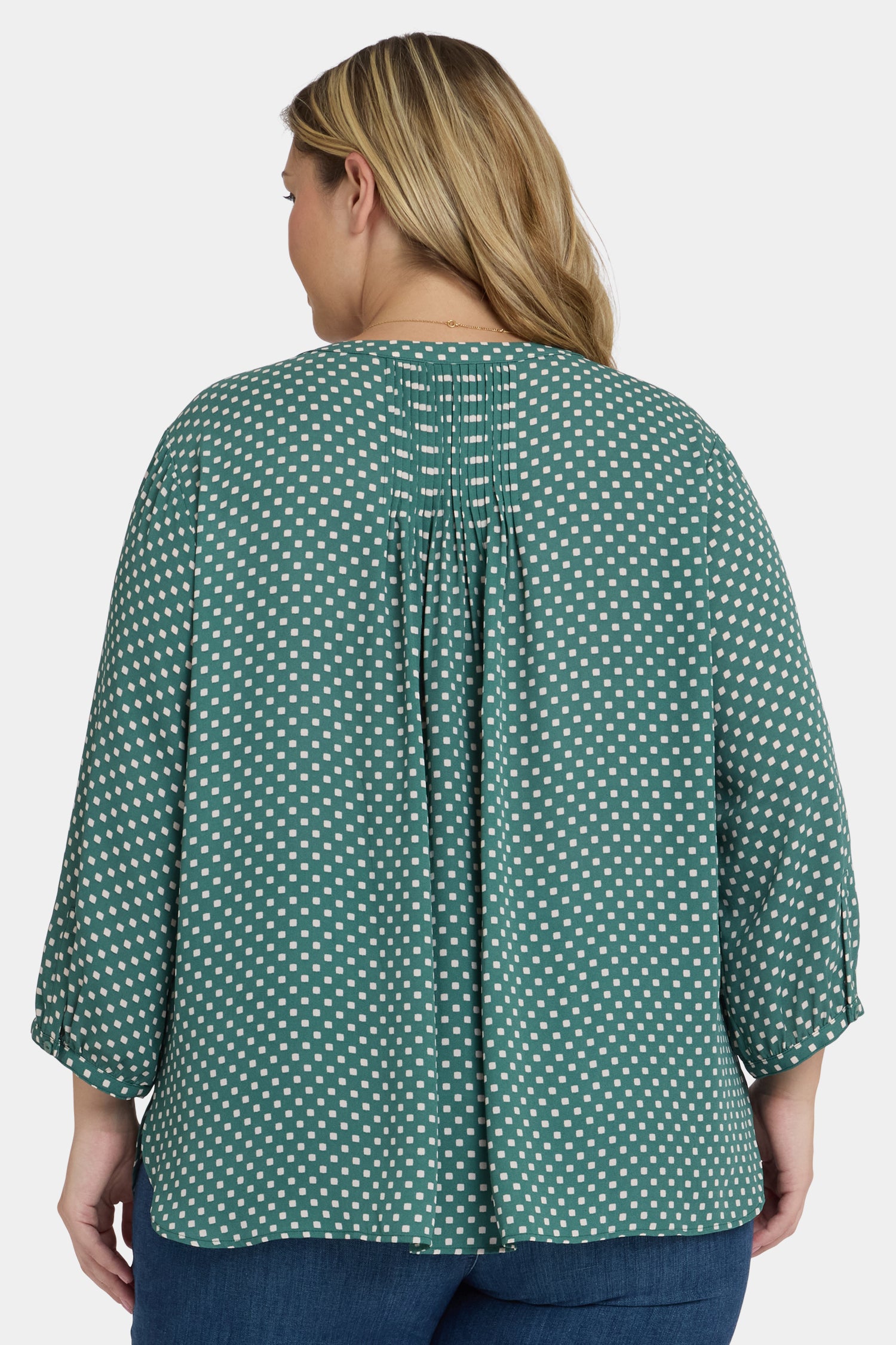 Pintuck Blouse In Plus Size - Adeline Dots Multi | NYDJ
