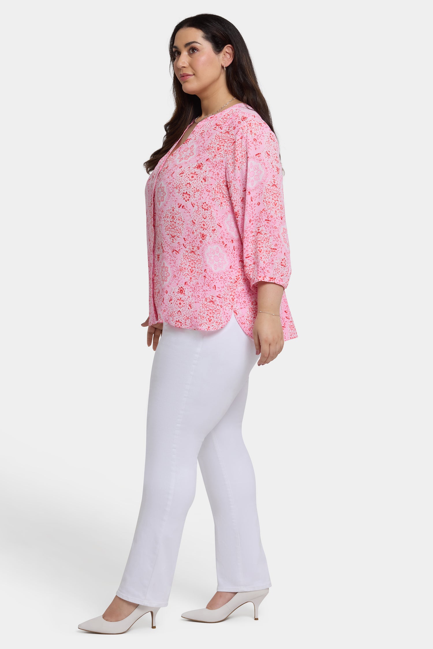 Pintuck Blouse In Plus Size - Isla Magica | NYDJ