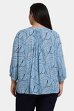 NYDJ Pintuck Blouse In Plus Size - La Serena