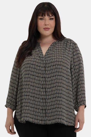 NYDJ Pintuck Blouse In Plus Size - Arrieta