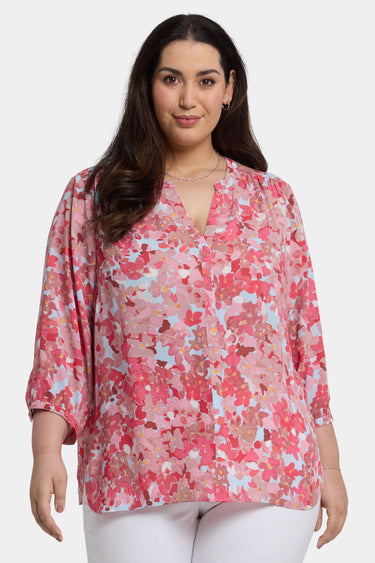 NYDJ Pintuck Blouse In Plus Size - Luciana