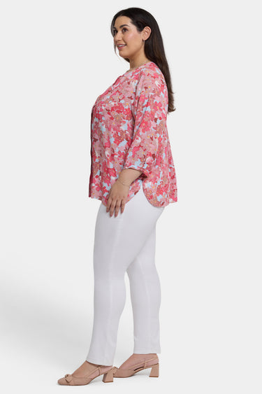 NYDJ Pintuck Blouse In Plus Size - Luciana