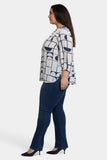 NYDJ Pintuck Blouse In Plus Size - Campo Das Cortes