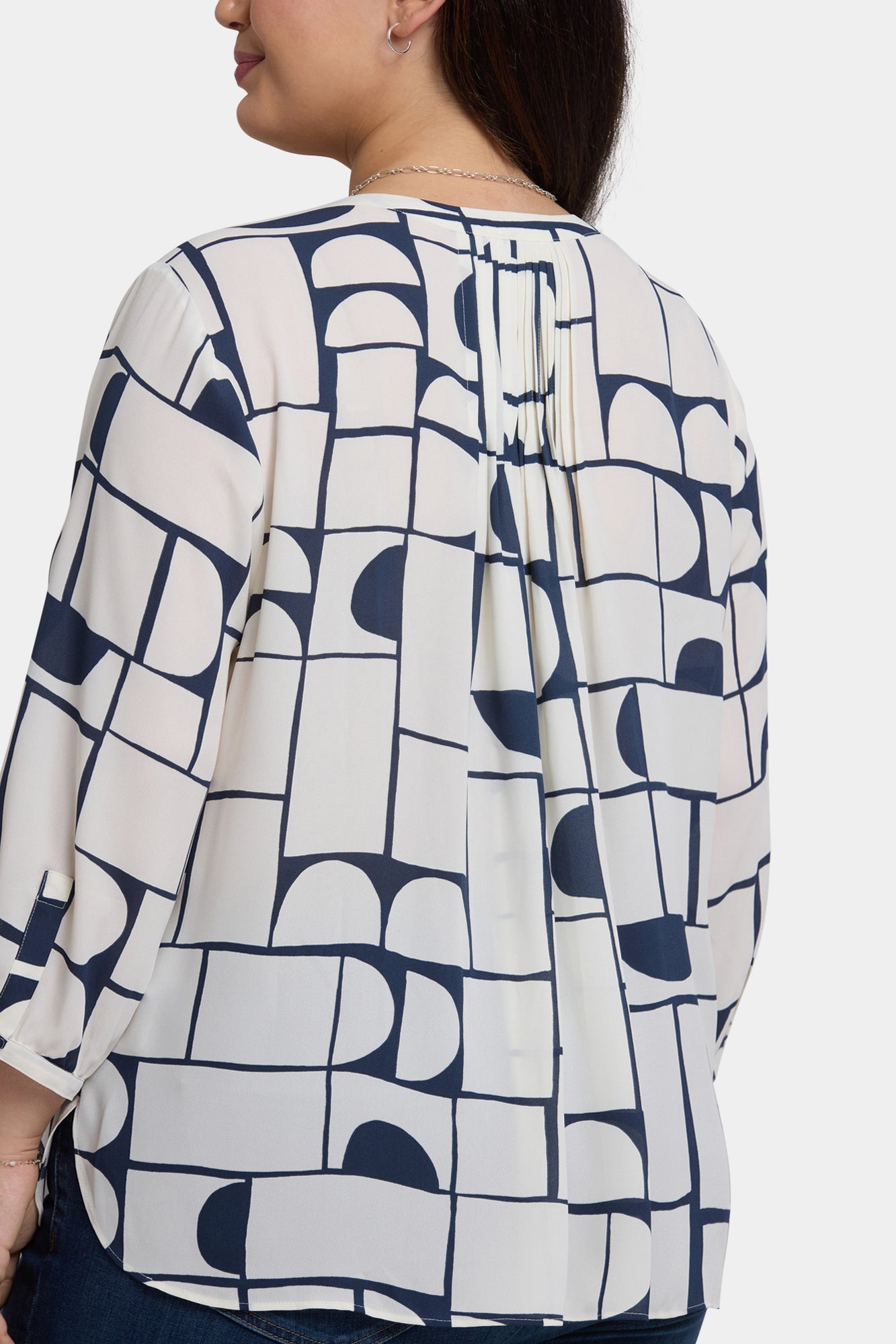 NYDJ Pintuck Blouse In Plus Size - Campo Das Cortes