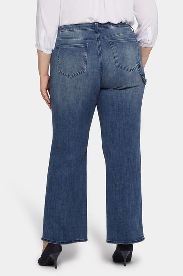 NYDJ Teresa Wide Leg Jeans In Plus Size With High Rise And Utility Detail - Caliente