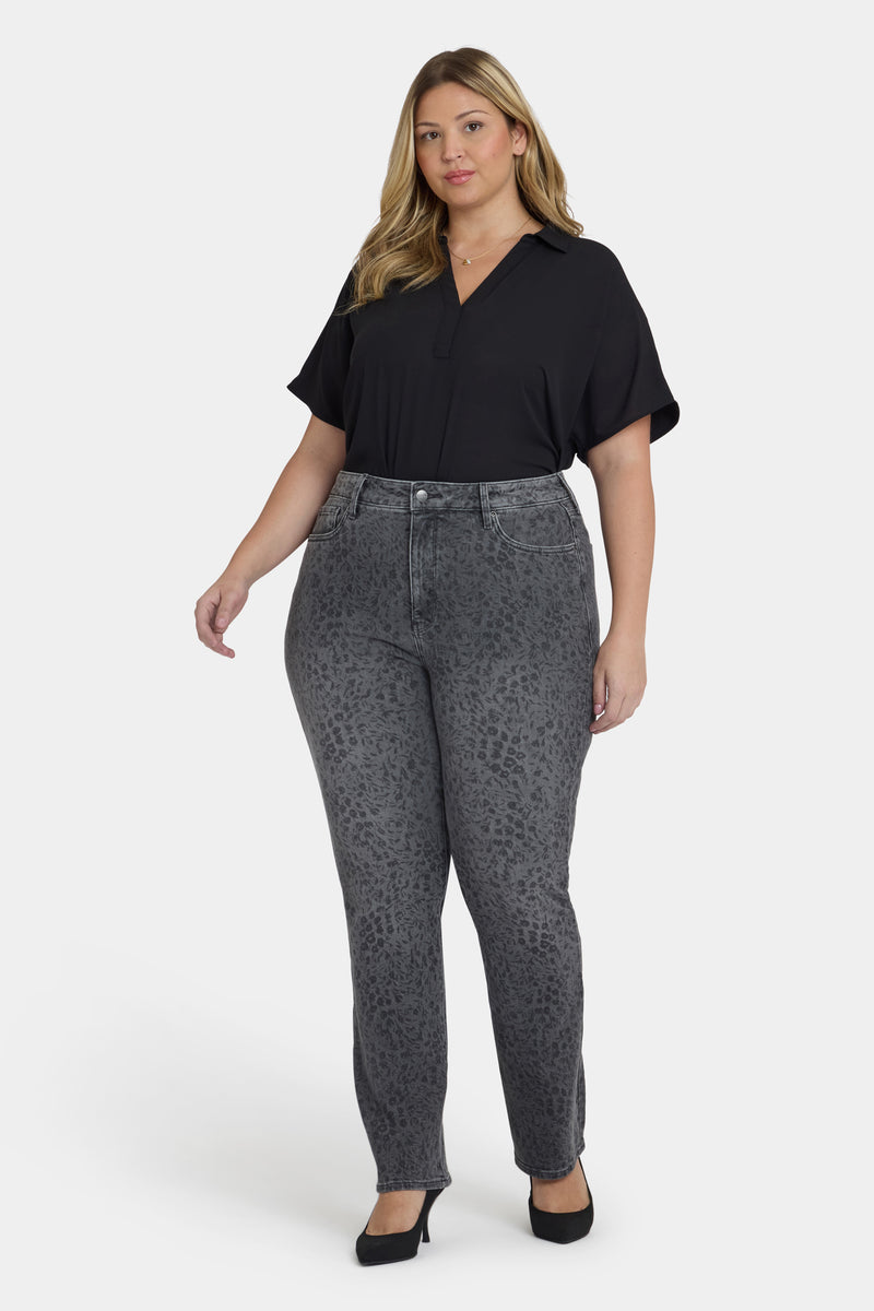 NYDJ Marilyn Straight Jeans In Plus Size With High Rise And 31