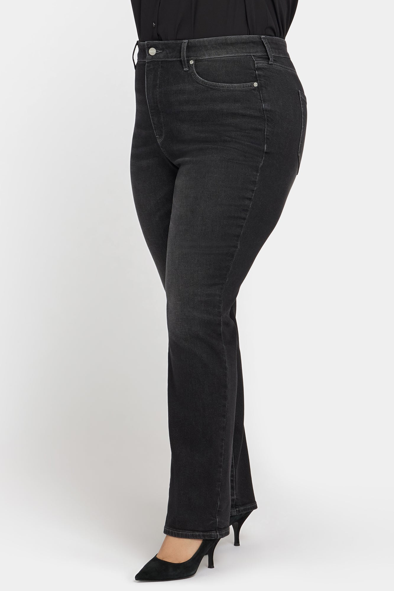 NYDJ Marilyn Straight Jeans In Plus Size With High Rise And 31