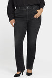 NYDJ Marilyn Straight Jeans In Plus Size With High Rise And 31" Inseam - Paris Lights
