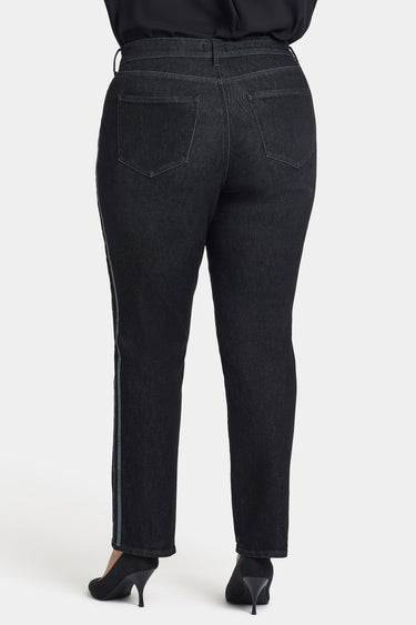 NYDJ Marilyn Straight Jeans In Plus Size With High Rise, Sequins And 31