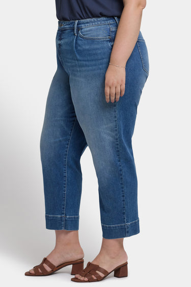 NYDJ Balloon Ankle Jeans In Plus Size With Pleats - Picasso Lake