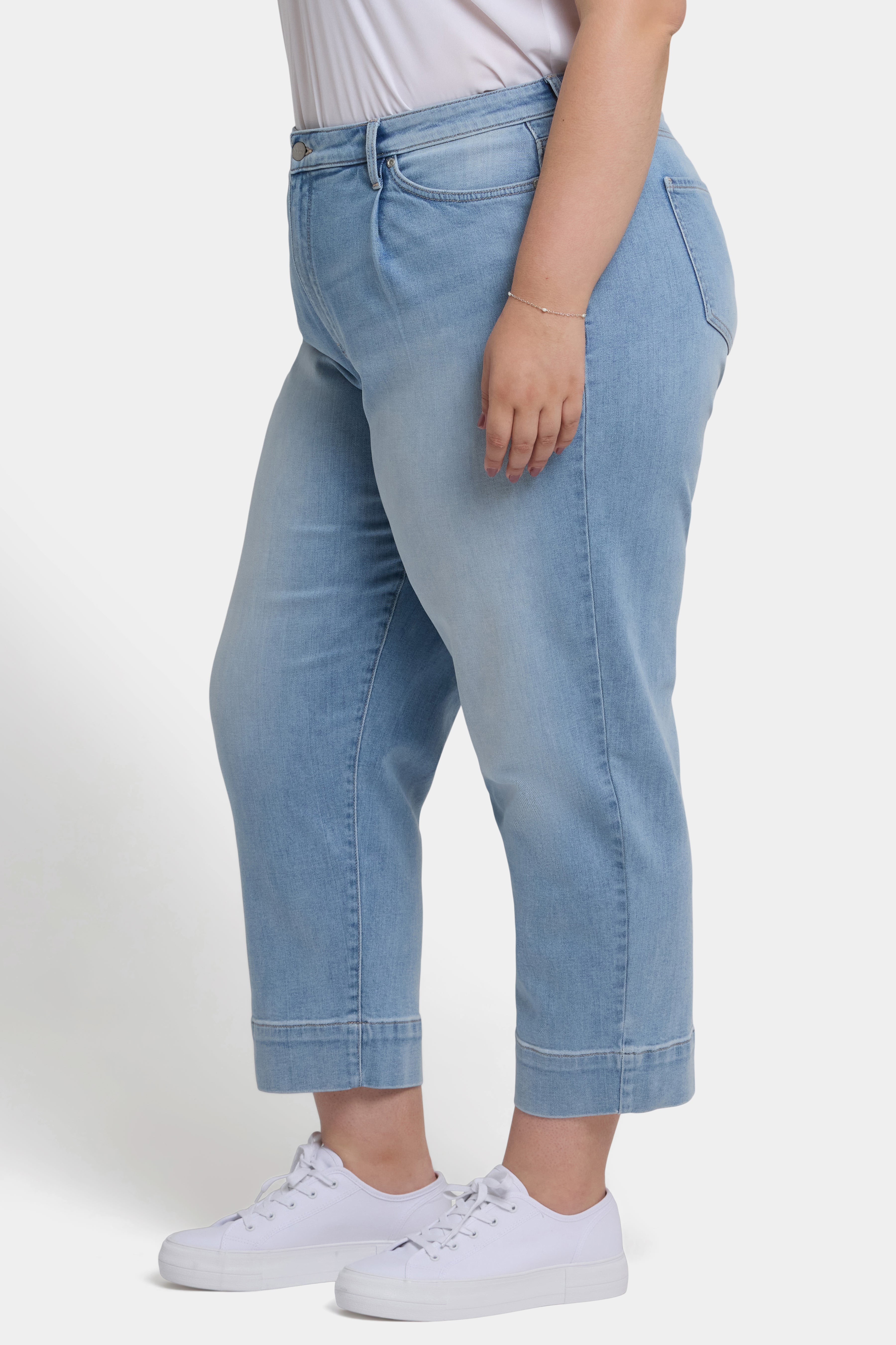 Balloon Ankle Jeans In Plus Size With Pleats Santiago Sea Blue