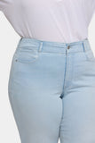 NYDJ Brigitte Wide Leg Capri Jeans In Plus Size With High Rise And Frayed Hems - Clear Waters