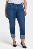 NYDJ Sheri Slim Ankle Jeans In Plus Size With Rhinestone Cuffs - Vintage Lapis
