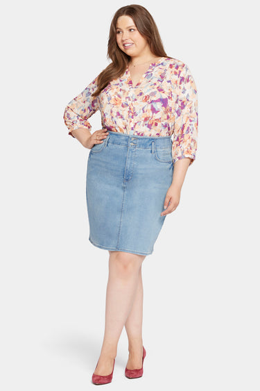 NYDJ High Waist Skirt In Plus Size - Crystalline