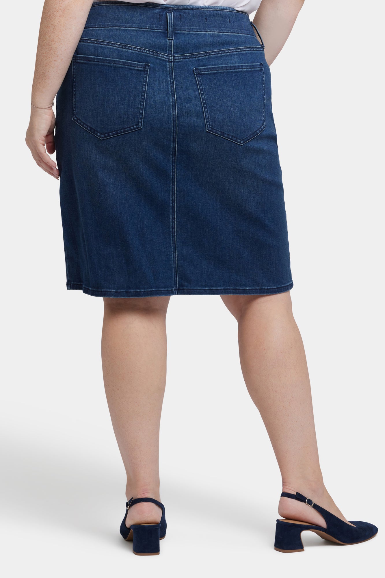 NYDJ High Waist Skirt In Plus Size - Ibiza Blues