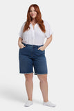 NYDJ Lilly Denim Shorts In Plus Size With Frayed Hems - Rio Rapids