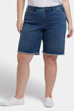 NYDJ Lilly Denim Shorts In Plus Size With Frayed Hems - Rio Rapids
