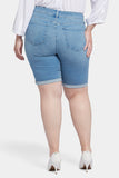 NYDJ Briella 11 Inch Denim Shorts In Plus Size With Roll Cuffs - Nottinghill