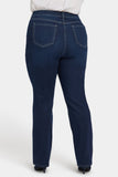 NYDJ Marilyn Straight Jeans In Plus Size With High Rise And 31" Inseam - Midnight Breeze