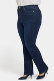 NYDJ Marilyn Straight Jeans In Plus Size With High Rise And 31" Inseam - Midnight Breeze