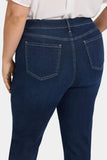 NYDJ Marilyn Straight Jeans In Plus Size With High Rise And 31" Inseam - Midnight Breeze