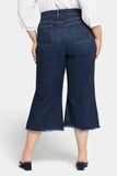 NYDJ Patchie Wide Leg Capri Jeans In Plus Size With Frayed Hems - Sublime