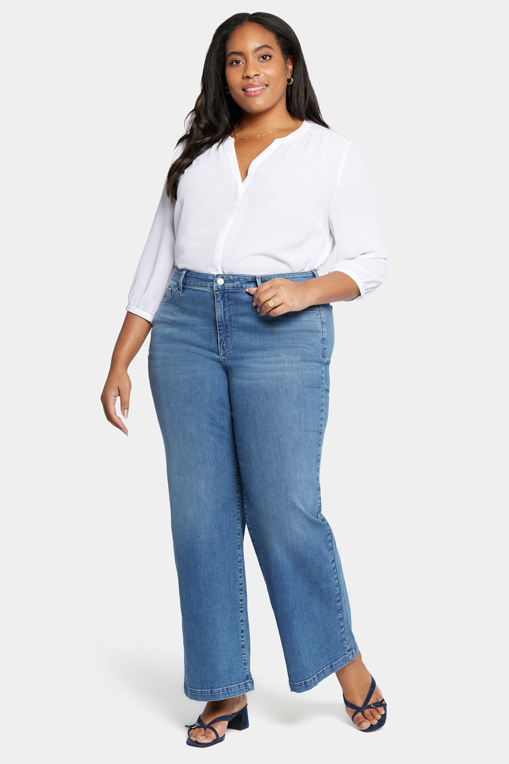 Teresa Wide Leg Jeans In Plus Size - Sweetbay | NYDJ